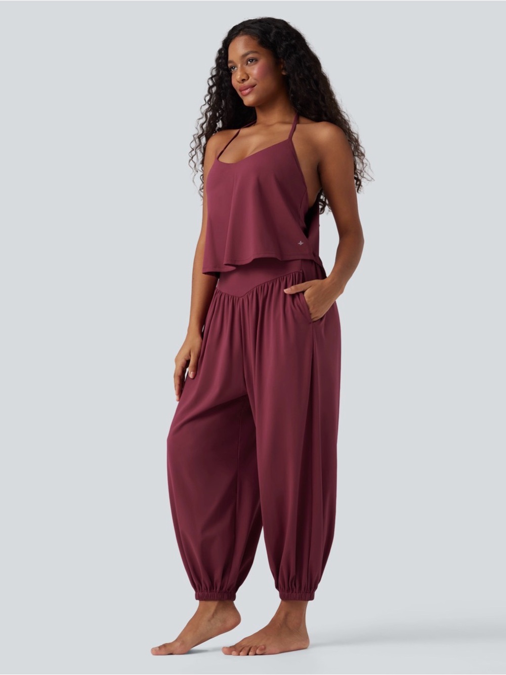 NWT Halara SoftlyZero™ Airy Halter Sleeveless Cool Touch Yoga Overalls
